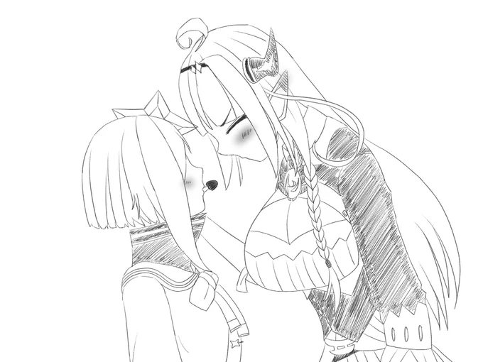【オマケ】きのこの山でポッキーゲームするkncc
#みかじ絵 