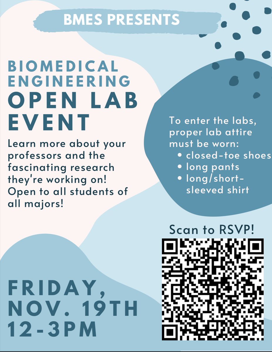 UNT BMES is proud to announce the first biomedical engineering open lab event at UNT! Come learn about the research going on 🔬🧪
#bmes #unt #unt22 #unt23 #unt24 #unt25