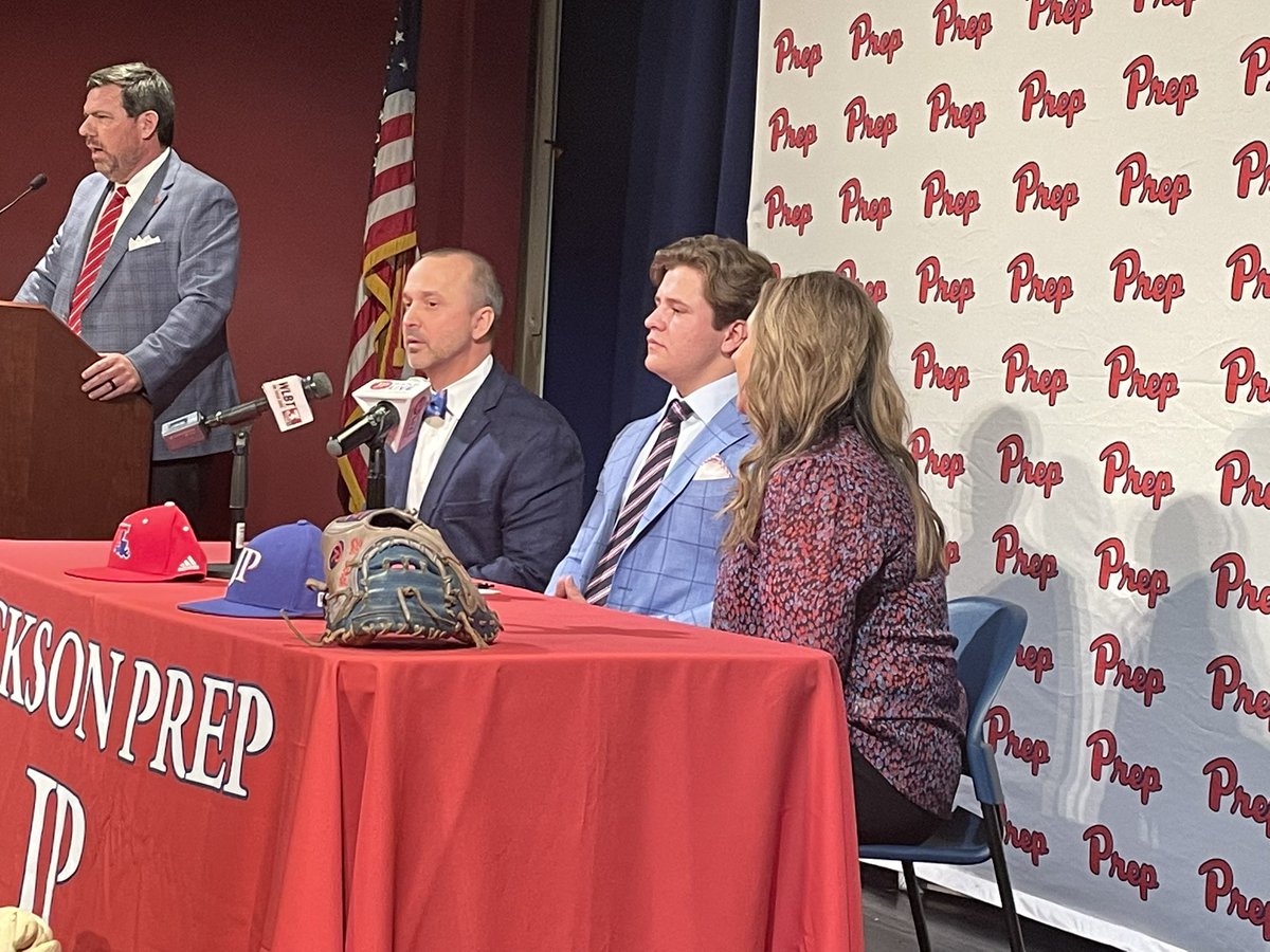blake_levine's tweet photo. Jackson Prep’s Eli Berch is signing with Louisiana Tech to play baseball. @LaTechSports @JPsports https://t.co/SJKev3QZJ0