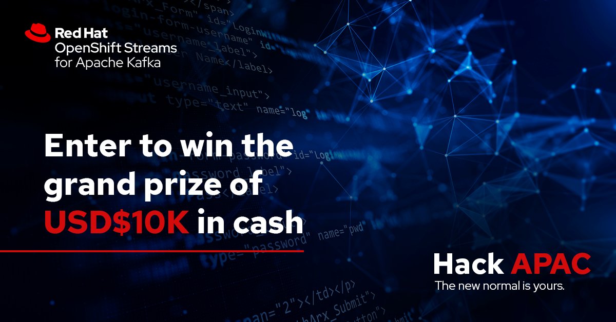 redhatindia's tweet photo. By entering the 2021 #RedHatAPAC #Hackathon, you will not only help define the ‘new normal’, but you can also win $10k USD cash! And the rewards don't end there. Take a look at the other prizes: https://t.co/XC2IarfbGQ #HackThatHat #Developers #Kubernetes @OpenShift https://t.co/LEr3QlKI1T