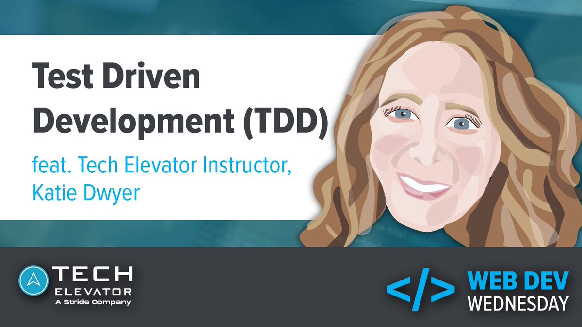 Tech_Elevator's tweet photo. Happy #webdevwednesday! This week's Instructor Katie Dwyer explains the importance of Test Driven Development (TDD). To read more, click the link below!
https://t.co/UfKzmOoUd2
#testdrivendevelopment #tech #codinghelp #techelevator https://t.co/rANLs43lmJ
