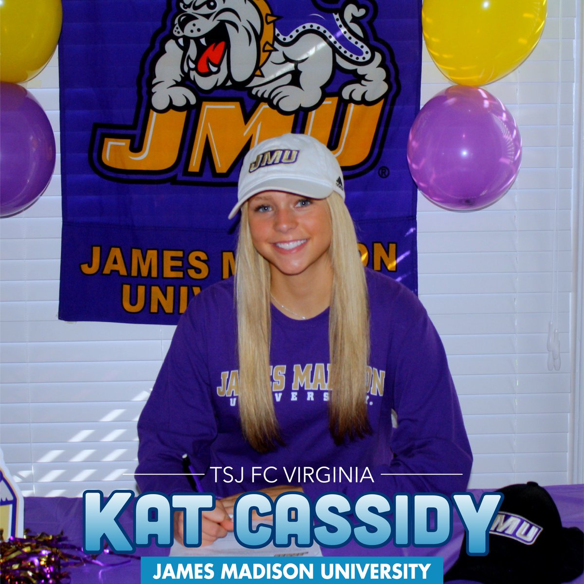 TheStJamesFC's tweet photo. #FCVGA player Kat Cassidy is heading to Harrisonburg next fall to play soccer for James Madison University

A member of FCV for almost ten years, Kat shared, “My coaches &amp; teammates have played a huge role in helping me prepare for the next level.

🤩We're so proud of you Kat! https://t.co/frenEBpKvU