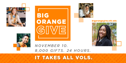 VolsDenver's tweet photo. Today is #BigOrangeGive, @UTKnoxville’s 24-hour day of giving! Join me in helping to reach 8,000 gifts for current and future Vols. @tennalum https://t.co/LwoWI5AVe8 https://t.co/Kdr3kO2ApT
