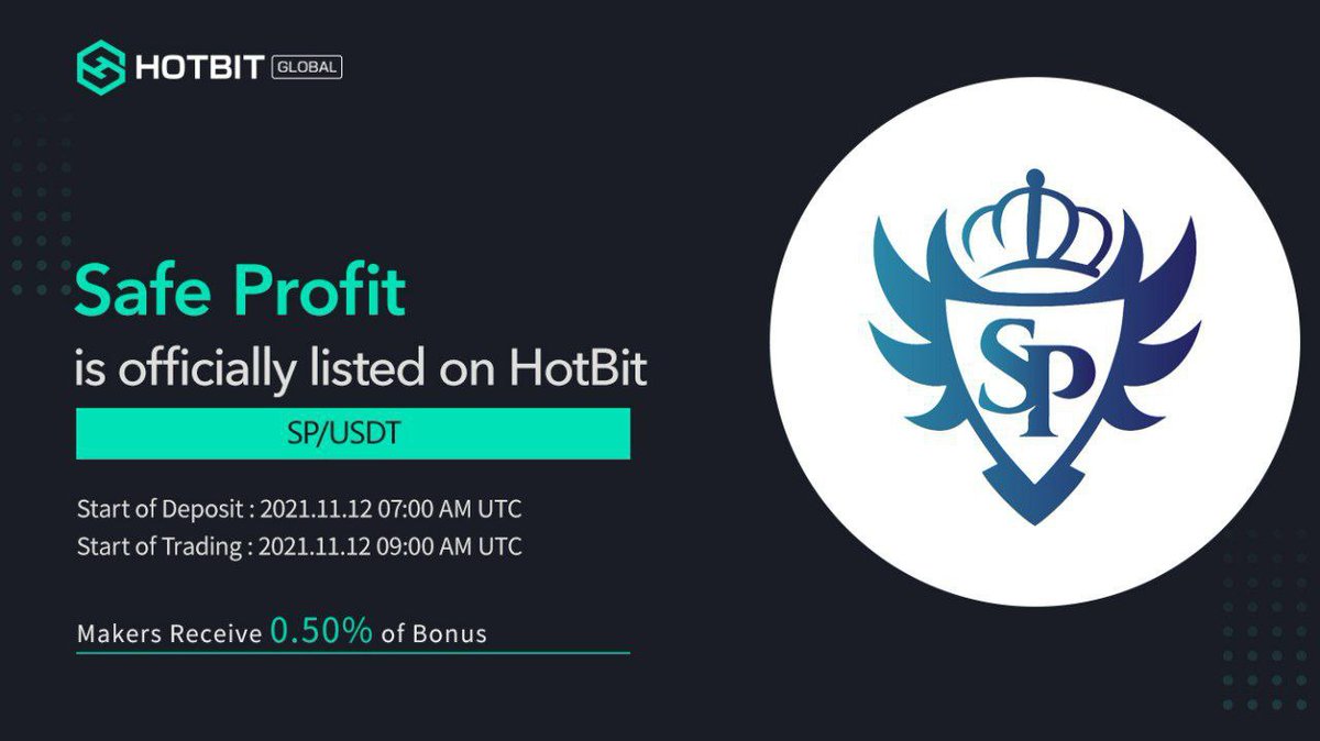 🔥 Safe Profit #Airdrop (SP)
⭐️⭐️▪️ 2/3 stars
💰 Reward: 15 SP ($75)
👥 Referral: 10 SP ($50)
🏦 Exchange: Hotbit Exchange
🚀 Airdrop Link: t.me/SafeProfitAird…

• Follow t.me/safeprofit21
• Like &amp; rt this tweet

🌐 About Safe Profit: Visit – safeprofit.io