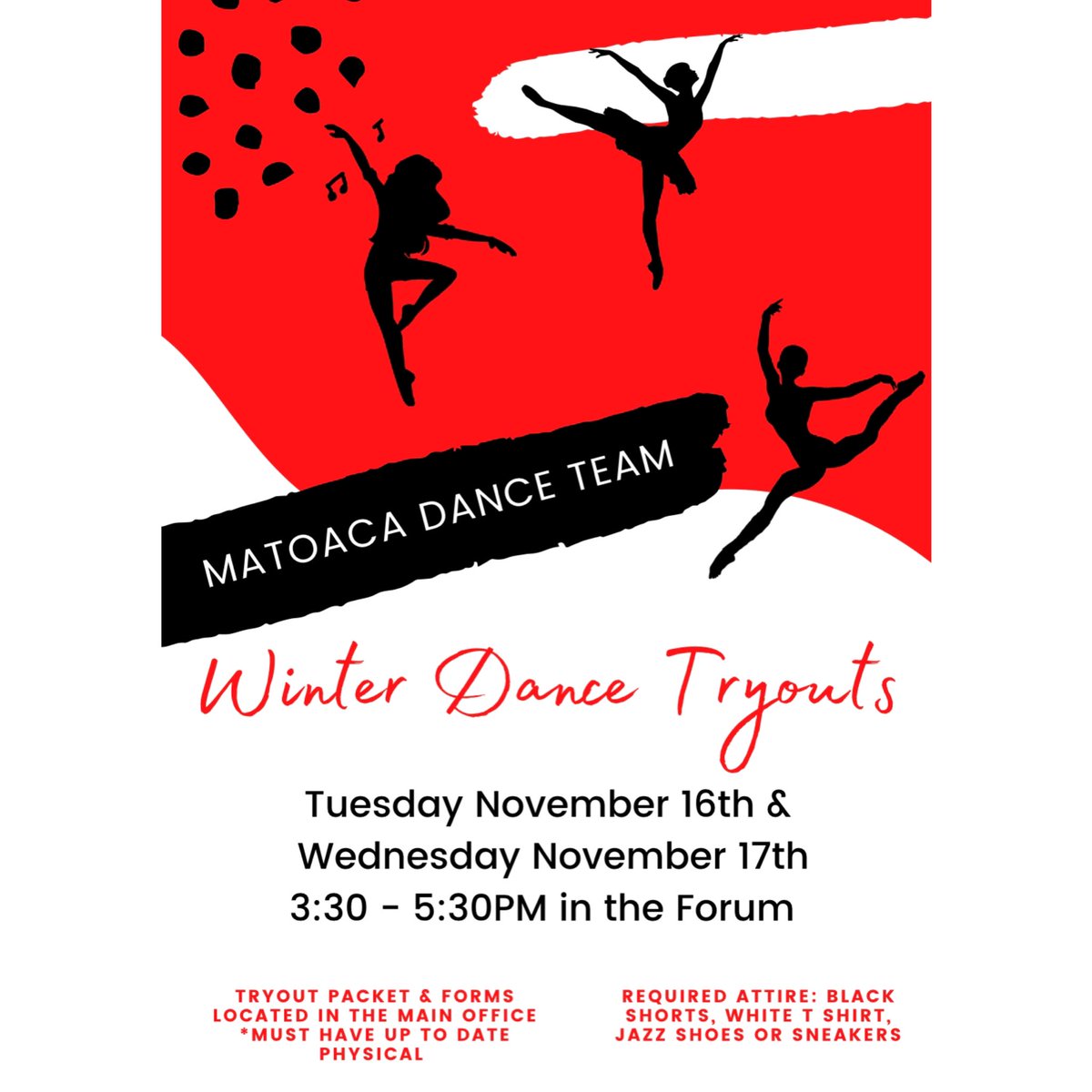 Winter Tryouts next week! Tuesday &amp; Wednesday 3:30-5:30!! ❤️🖤🤩