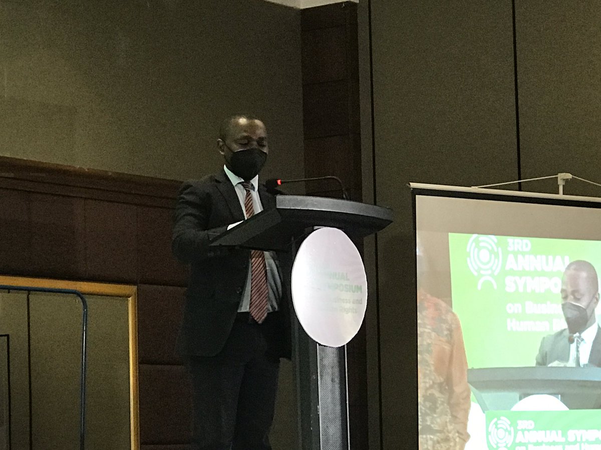 #Uganda “Access to environmental information by the public & #HRDs remains the biggest challenge. We welcome NAPBHR and hope that it will address this challenge going forward.” states Robert Turyakira Deputy ED @EnviShield 

#BHRSymposiumUg21