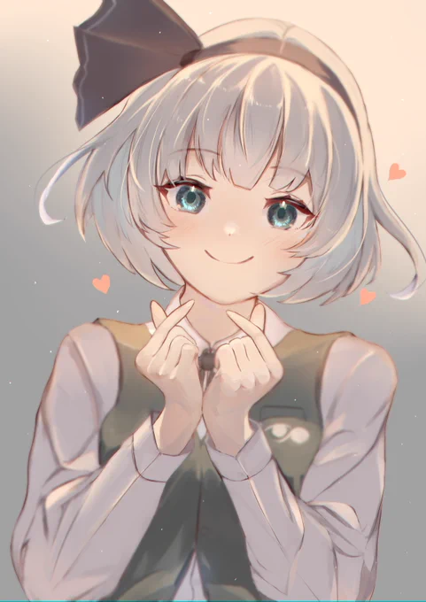 指ハート妖夢ちゃん💞

#東方Project  
#魂魄妖夢 