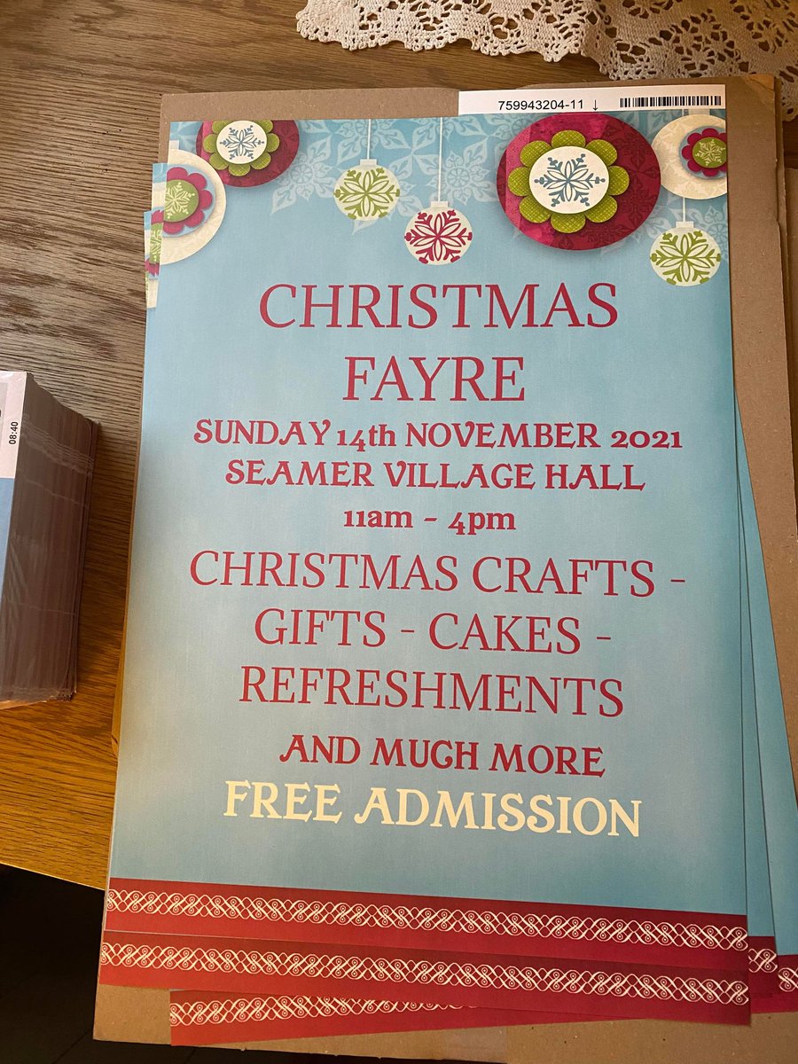 CroftsChocolate's tweet photo. We'll have a stall at the Christmas Fayre event, Seamer Village Hall, Sunday 14th November, 11am to 4pm. Hopefully see you there! https://t.co/ZU1HS5uo46