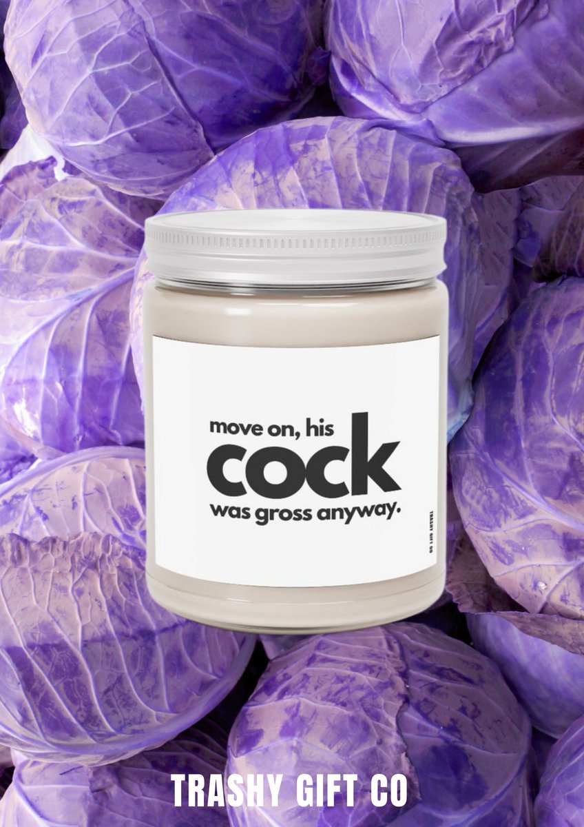 trashygiftco's tweet photo. Move on his cock was gross anyway CANDLE https://t.co/XS1JFtqvzO 

Break up BBF Gifts 
heartache penis joke 
Funny Candles gift 
ex single ladies 18+ divorce heart 
#LoveIslandAU #etsyfinds #etsy https://t.co/Hdppj3W8bt
