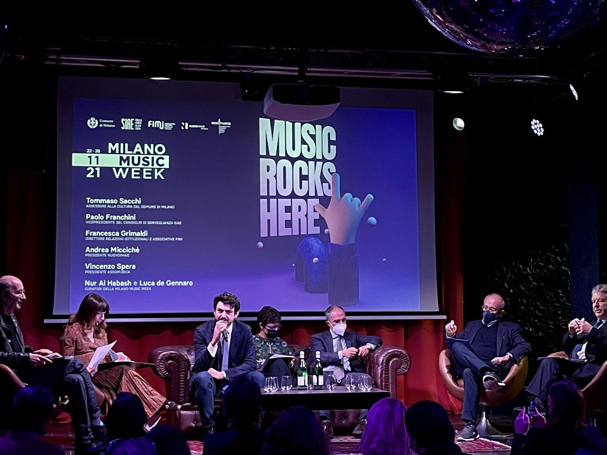 Conferenza stampa #MMW21 con ⁦<a href="/TommasoSacchi/">Tommaso Sacchi</a>⁩ ⁦<a href="/culturamilano/">Cultura a Milano</a>⁩ ⁦<a href="/FIMI_IT/">FIMI</a>⁩ ⁦<a href="/NUOVOIMAIE/">NUOVO IMAIE</a>⁩ ⁦<a href="/Assomusica/">Assomusica</a>⁩ ⁦<a href="/SIAE_Official/">SIAE</a>⁩ partner della ⁦@milanomusicweek⁩ #musicrockshere #milanomusiccity