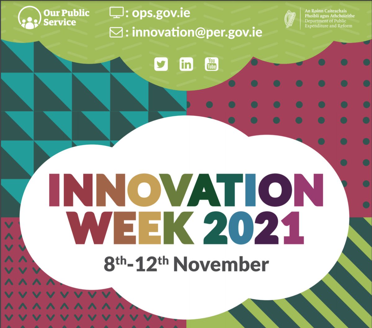 procurement_ie's tweet photo. ‘Public Service Innovation Week’ aims to show how the new Civil Service Renewal 2030 strategy will support innovation in civil service organisations over the next decade.
Learn more about Innovation Week and register for events: https://t.co/ANJXOpnDiv
#MakingInnovationRealIRL https://t.co/V0tt77uRVB