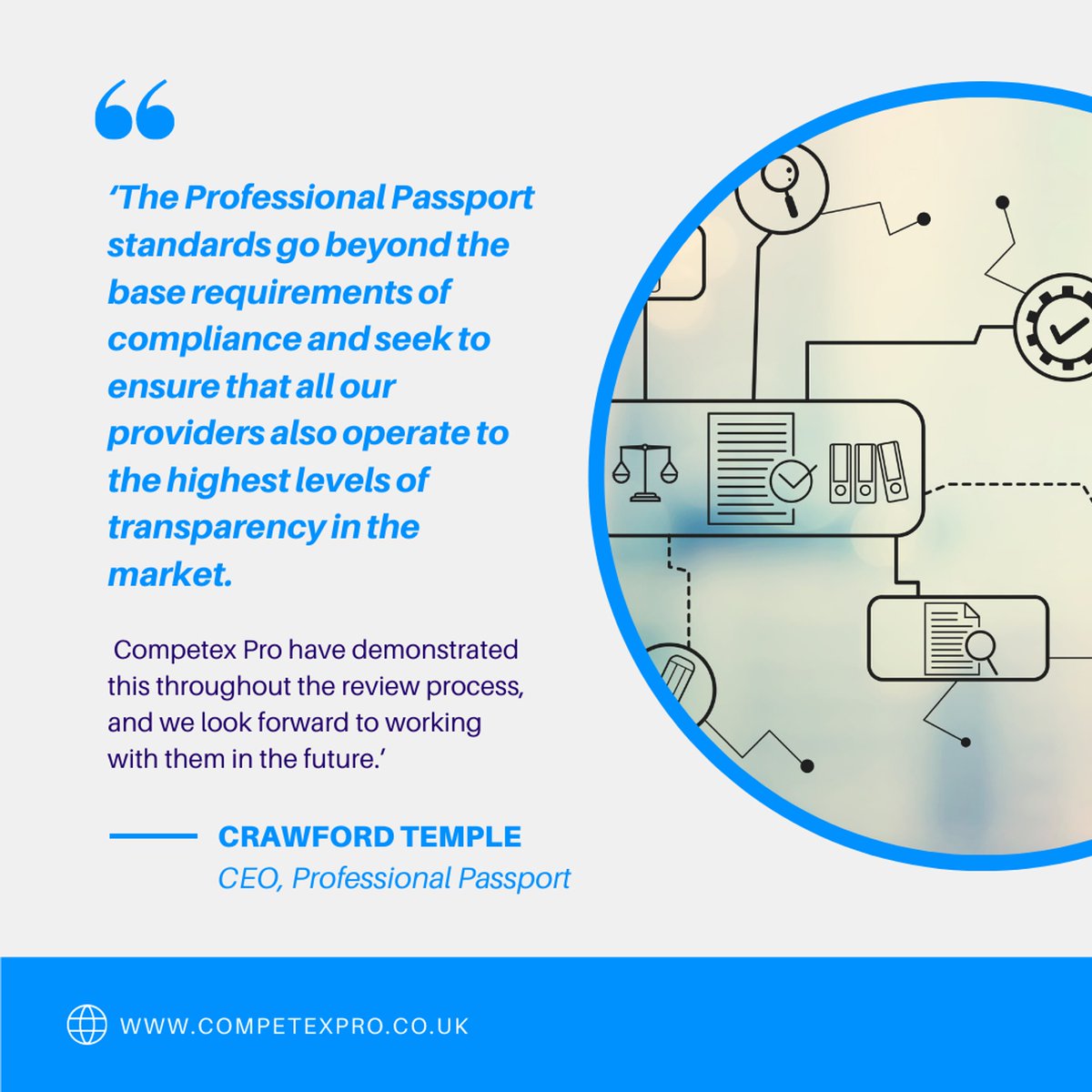 CompetexPro's tweet image. Competex Pro is delighted to be a Professional Passport approved provider!
We believe the Professional Passport compliance process to be the most stringent audit you can undergo as a #payroll umbrella company, and we are proud to have passed muster.
bit.ly/3bNZdgV
