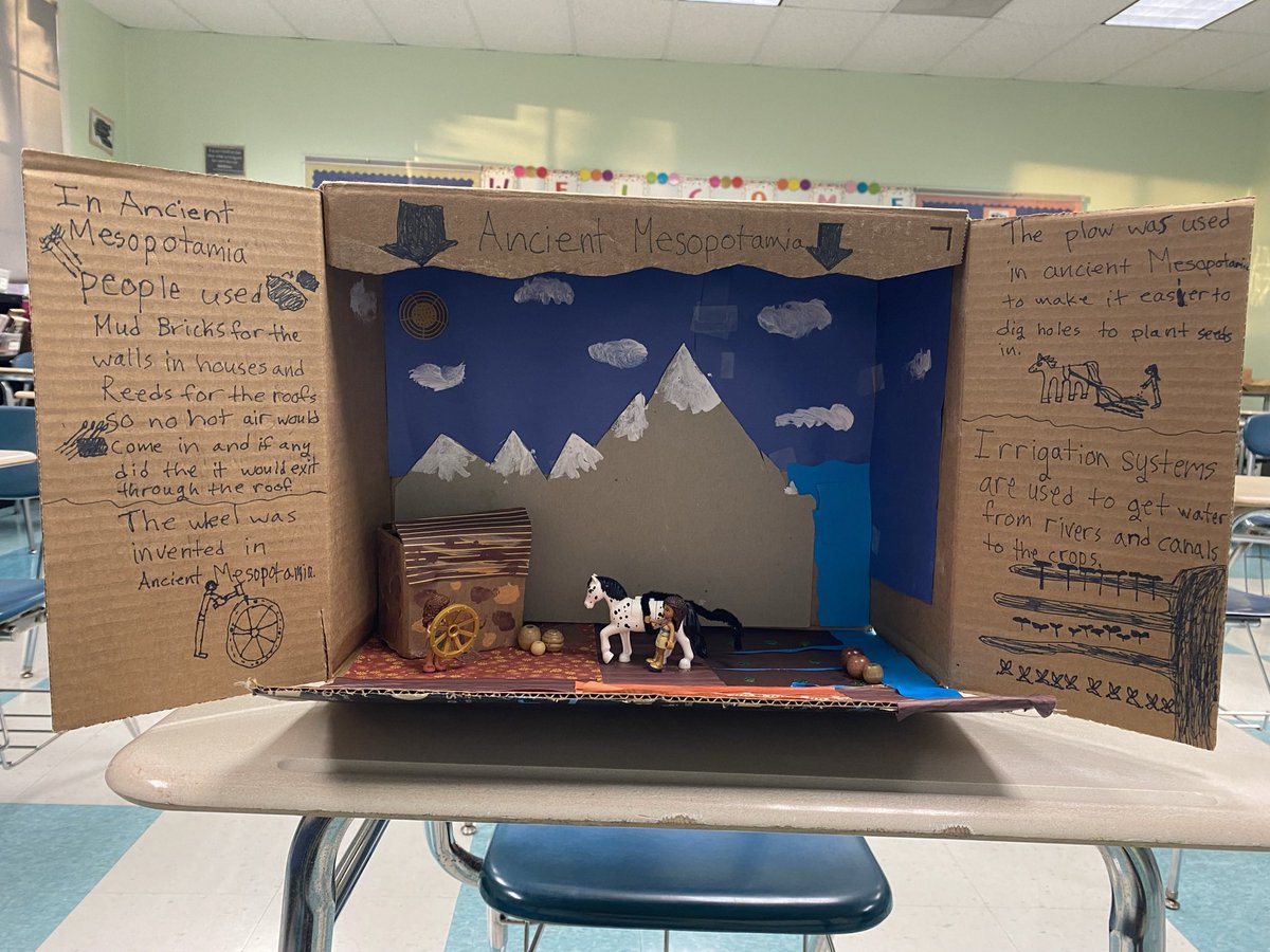 Jessls208's tweet photo. Mesopotamia choice projects turned out great! #howelllearns #studentchoice #projectbasedlearning @HowellTwpMSN @SocStudiesHTPS https://t.co/IqZVQLLJ8l