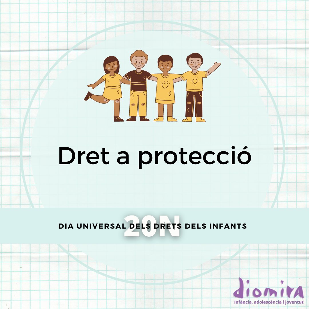 👫 Seguim amb el compte enrere abans del Dia Universal dels Drets dels Infants. 
🗣️  Ens ajudes a fer difusió dels seus drets? Garantim-los!
🗓️ El 20N es commemora l’aprovació de la Convenció dels Drets de l’Infant per part de les Nacions Unides l'any 1989. 

#20N #dretsinfants