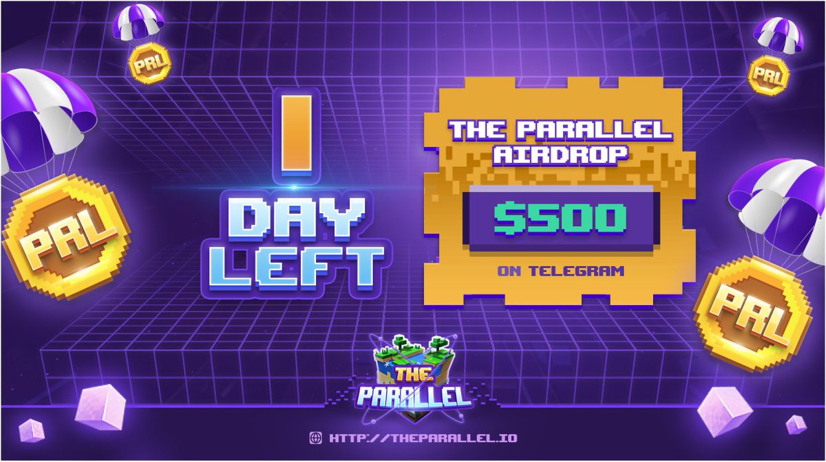 theparallel_io's tweet photo. 🚀🚀THE PARALLEL AIRDROP ON TELEGRAM IS COMING SOON!
⏰Time: November 11, 2021
💸Total reward: 14,000 PRL
💢Total winner: 700

Read more ⬇️
https://t.co/9Oj9n4QaPj

#TheParallel #AnInfiniteMetaverse #PRL #Airdrop https://t.co/sFHNzch5FY