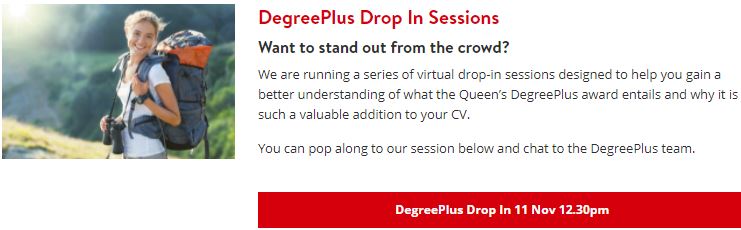 SSESW undergraduates ... don't forget to sign up in MyFuture for tomorrow's info session on the career benefits of boosting your degree with DegreePlus. @drjohntopping <a href="/criminology/">Shadd Maruna</a> <a href="/davy_hayes/">Davy Hayes</a> @lsmyth2 <a href="/BronaghByrneQUB/">Bronagh Byrne</a> #QUBCriminology #QUBSocialPolicy #QUBSociology #QUBSocialWork