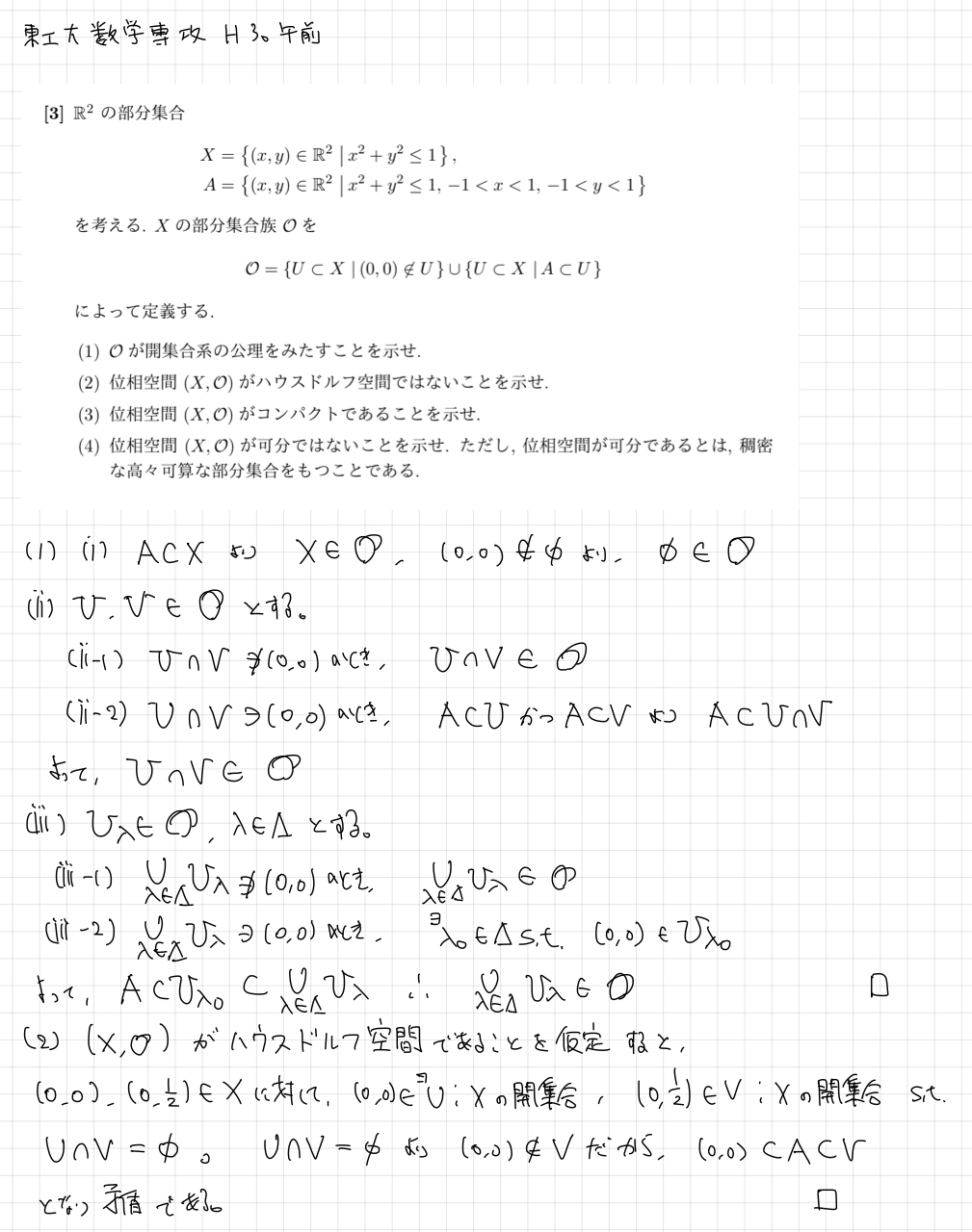東工大 理学院化学系 院試勉強ノート+過去問解答 東工大 理学院化学系 院試勉強ノート+過去問解答
