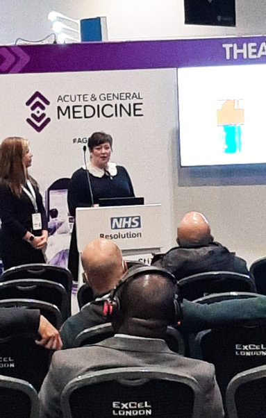 NHSResolution's tweet photo. Justine Sharpe and Bev Hunt, our Safety and Learning Leads, just delivered an interesting session on 'Working Collaboratively across healthcare to reduce claims' at @AGMConfUK #PreventingHarm #PatientSafety #ClinicalTraining #AGM https://t.co/JqgClRoydT