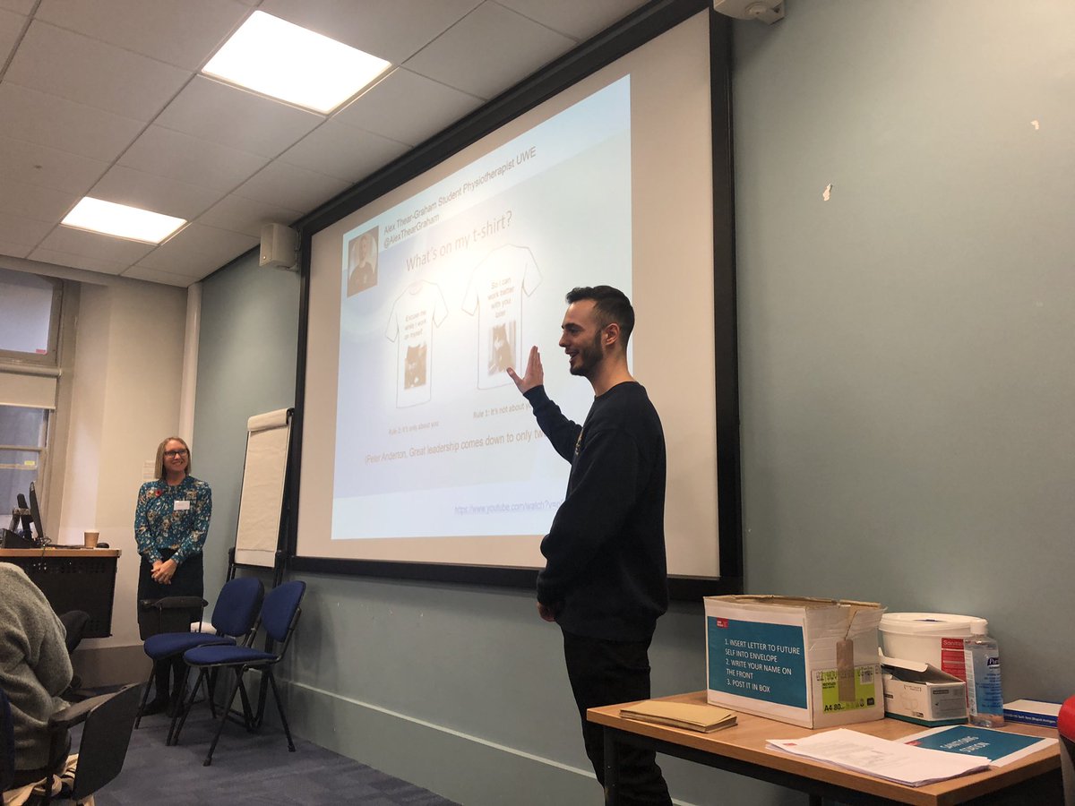 mulvihill_anna's tweet image. Great to hear from @AlexThearGraham, a UWE student embarking on their leadership adventure @HSW_SHLP @NHSHEE_SWest @UWEBristol @uwephysiosoc @UWE_AHP