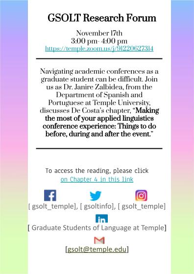 gsoltinfo's tweet photo. Next Wednesday! #appliedlinguistics #academicconferences https://t.co/oO5Uqk1sir