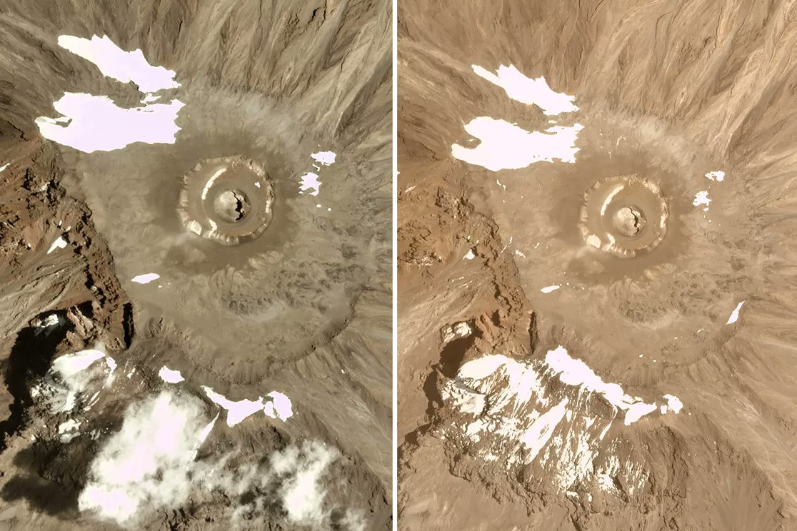 jeffnesbit's tweet photo. I still remember the day Lonnie Thompson briefed the National Science Board and predicted that the glaciers would soon disappear from Mt. Kilimanjaro. There were gasps in the room. Now...it's essentially happened.

Climate change is here, now. https://t.co/7lBNpKboFY