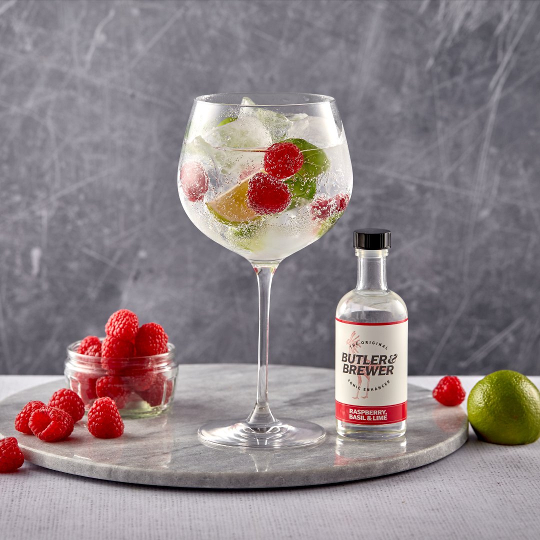TonicEnhancer's tweet photo. Fresh, fragrant and fruity, our Raspberry, Basil &amp; Lime Tonic Enhancer takes an ordinary G&amp;T to the next level! #artisanspirits #gin #tonicenhancer #ginandtonic #ginlover #ginstagram #ginoclock  #drinkstagram #alcohol #cocktails #lovegin #humpday #bar #bartender #mixology #drinks https://t.co/8UHxohFdvk