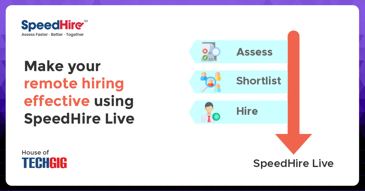 speed_hire's tweet photo. In this fast-paced world why waste time assessing candidates the traditional way. #SpeedHire saves considerable time & effort in helping you assess & hire skilled tech candidates in a cheat-proof environment. To know more, contact us: https://t.co/0HoCKrsFHi
#AssessmentSimplified https://t.co/c9GL2YKEpK