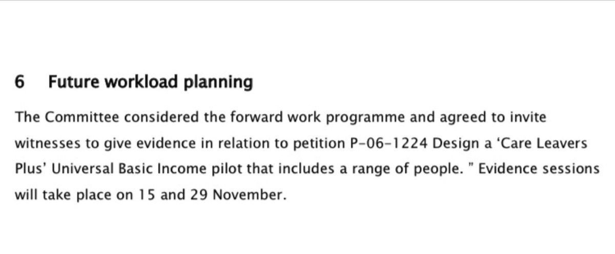UBILabWales's tweet image. 🚨 | BREAKING NEWS: 

Our #CareLeaversPlus petition is now closed. 

@SeneddPetitions have invited the Lab and others to give evidence to the committee on a more wide-ranging #BasicIncome pilot. 

A report will follow in December / January. 

#UBIWales 🏴󠁧󠁢󠁷󠁬󠁳󠁿
