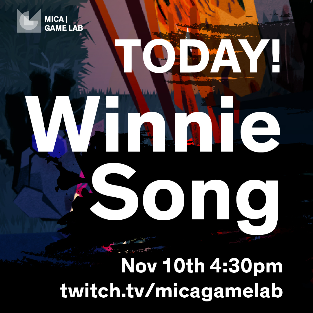 MICAGameLab's tweet photo. TODAY @ 4:30PM EST! 🌿Winnie Song Talk! 🔪 Watch on https://t.co/YG8dQAL2BX https://t.co/qAoKA0kNwA
