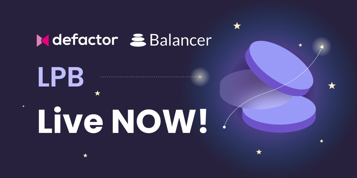 defactor_'s tweet photo. 📢 The Defactor Liquidity Bootstrapping Pool is now live! 

Only use this official link: https://t.co/mPgLy46I7B 

Here is a quick FAQ and reminder about how this all works 🧵 https://t.co/KxTC9CKJ1H