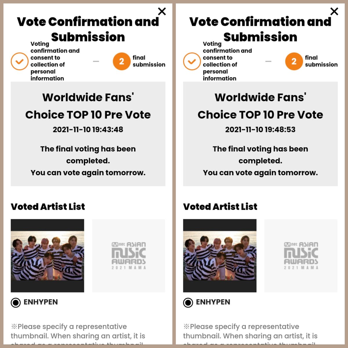 MuShowVote | Close (temp) tweet media