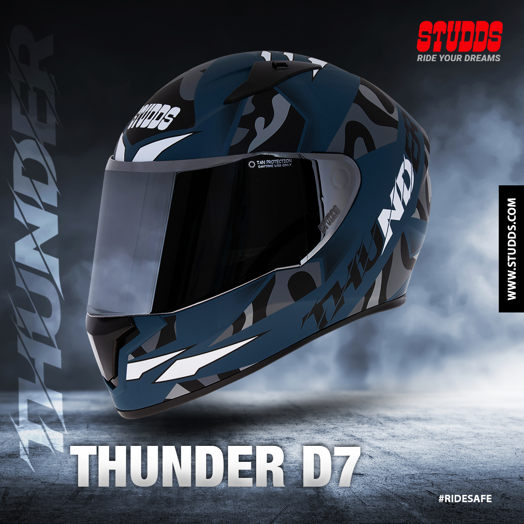 StuddsHelmet's tweet photo. STUDDS Thunder D7 is a full-face helmet available in various sizes, graphics, and colour options.
For more details please visit- https://t.co/zw3pEkNlcA

#Studds #StuddsHelmets #StuddsThunder #ThunderD7 #RideSafe #RideYourDreams #FullfaceHelmets https://t.co/gs6ViFSrIY