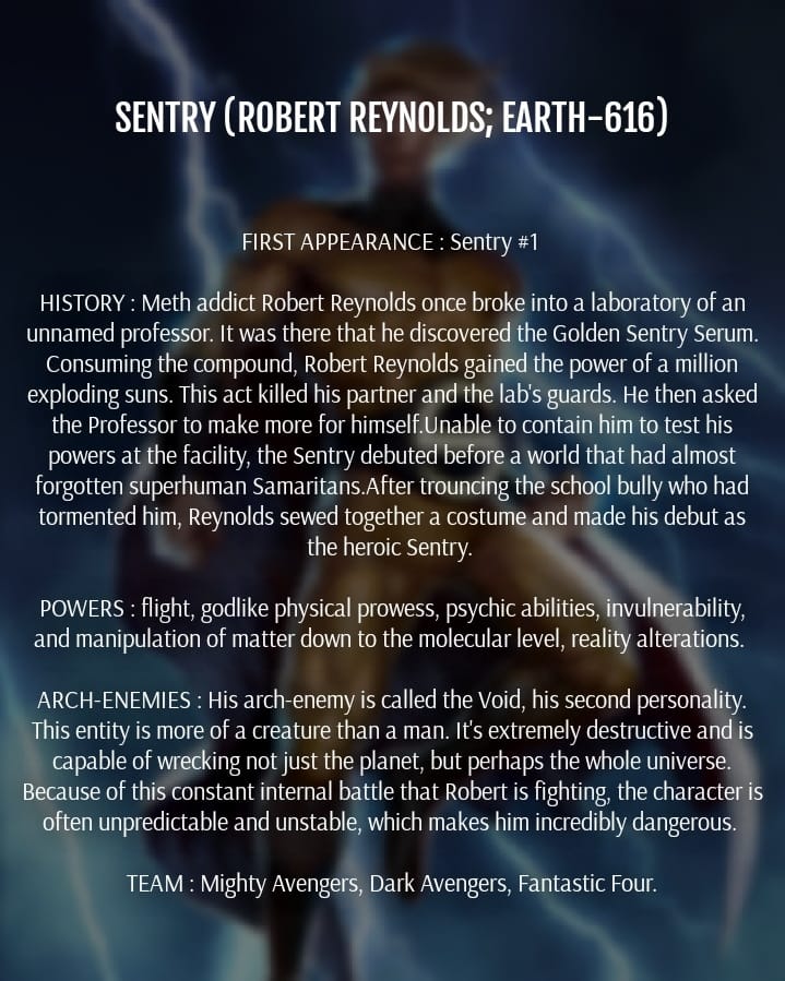 RajitDutta4's tweet photo. Most Underrated characters of Marvel comics (Pt.1)

#marvel #sentrymarvel #sentry #demolitionman #demolitionmanmarvel
#moondragon #moondragonmarvel 
#underrated https://t.co/ihJkeDtqFq