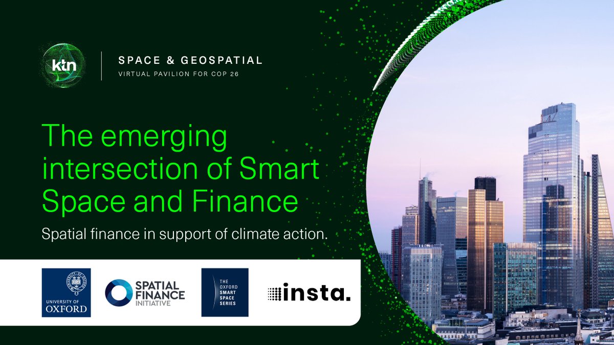 FinanceSpatial's tweet image. Join us tomorrow at 13.15 GMT @KTN_Space Virtual Pavillion for @COP26 for a discussion on the role of #Space data to empower financial instutions take climate action. #SpatialFinance

Full session details and registration here: web-eur.cvent.com/event/45857b74…