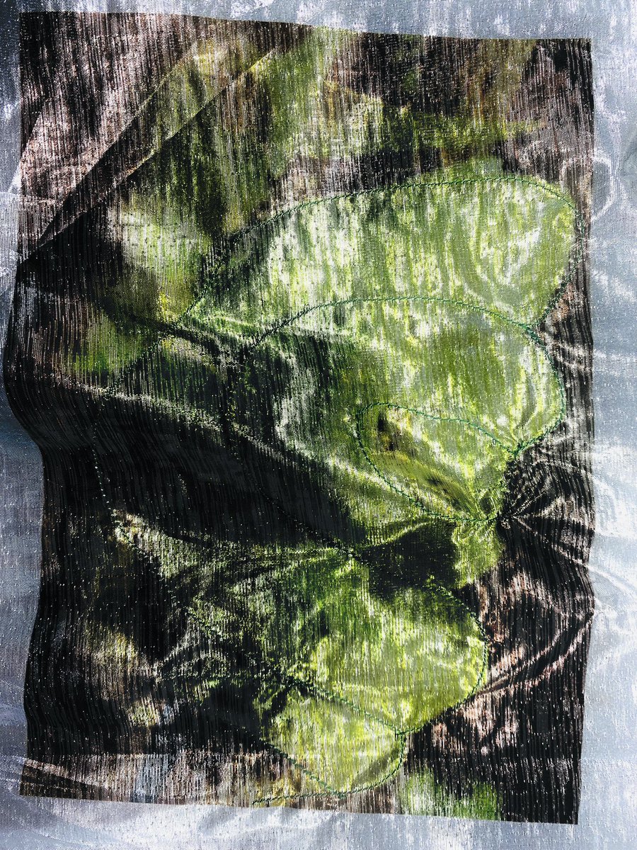 FashionPc's tweet photo. Stunning printing onto silver lame fabric this morning. Well done Madeleine B! Another positive development towards your final piece. Watch this space… https://t.co/qmurNrODXz