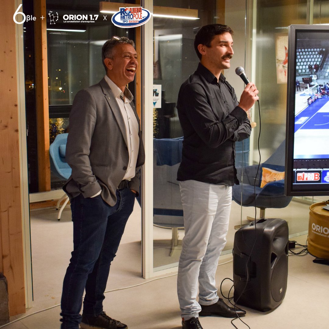 Hier soir nous avons accueilli, dans nos bureaux chez Orion, le premier #AfterWork des partenaires du <a href="/RouenMBasket/">Rouen Métropole Basket</a> de la saison 🏀⛹️‍♂️  

L'occasion de leur annoncer officiellement l'ouverture du pôle formation 👀
#GoRMB #Partenaires #RMBpartenaires #Accompagnement #Formation
