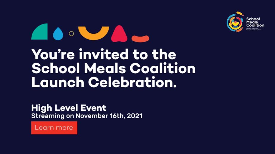 This month join us as we celebrate the launch of the <a href="/SchoolMeals_/">School Meals Coalition</a>  Coalition 🟠✨🔻

We’ve prepared a series of entertaining, educational &amp; informative segments showcasing commitments &amp; the transformation possible.

Save the Date – Nov. 16th 2021 ✨🔴
bit.ly/3ElGmWY