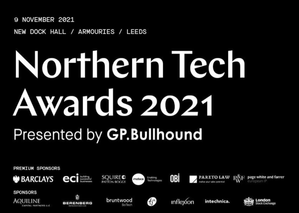 🍾 Last night saw not one but four of our exceptional portfolio companies celebrated at the @GPBullhound #NorthernTechAwards!

🏆 Congratulations to @UKCultureShift and @xrgamesvr as well as this year's Top 100 Shortlist inductees @Peak_HQ and @SortedOfficial.