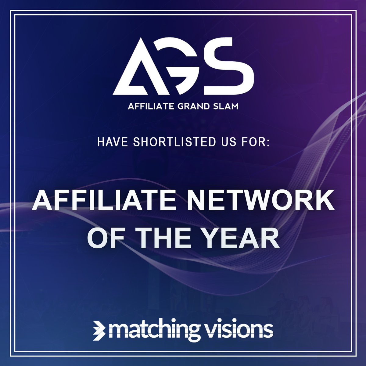 MatchingVisions's tweet image. We are delighted to announce that Affiliate Grand Slam have shortlisted us for Affiliate Network of the year! 🤩🎆 #AGS2021 #awards #iGaming #matchingvisions
