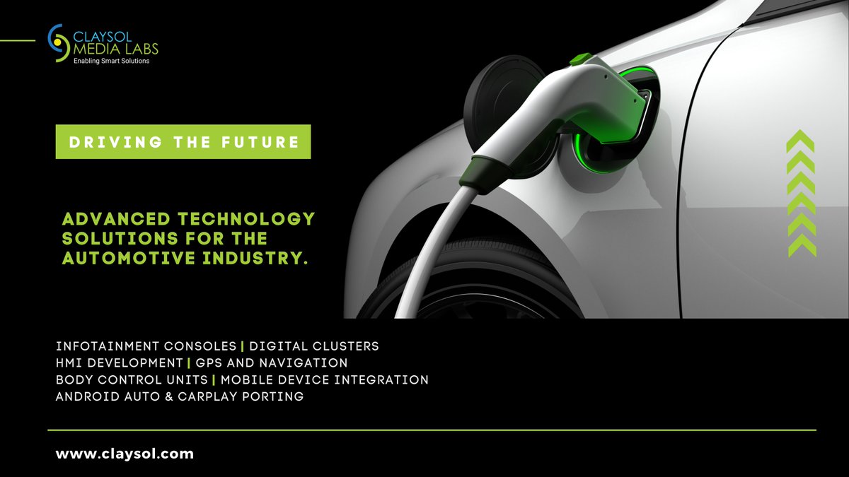 ClaysolMedia's tweet photo. Advanced technology solutions for the automotive industry

Visit: https://t.co/KXzEEt7Zry

#ClaysolMediaLabs #Automotive #Solutions #Technology #Infotainment #Consoles #Digital #Clusters #HMI #GPS #Navigation #controlsystems #AndroidAuto #Carplay #AI #autonomousvehicles #Cars #EV https://t.co/d60gXolVVL