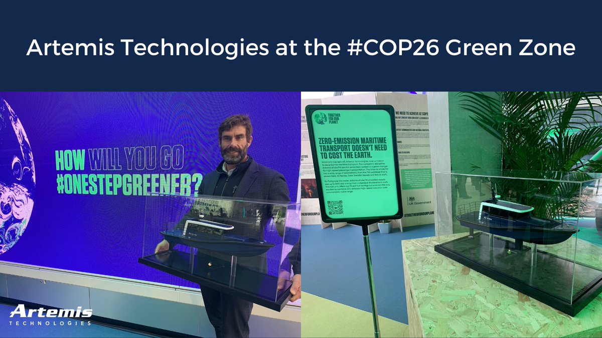 Artemis Technologies (@artemistechltd) on Twitter photo We're at the #COP26 Green Zone for Transport Day!
Come and meet our representatives and have a look at our model zero-emissions workboat.
📍 Atrium, Glasgow Science Centre.
#COP26 #TogetherForOurPlanet
<a href="/COP26/">COP26</a> <a href="/transportgovuk/">Department for Transport</a> <a href="/MaritimeUK/">Maritime UK</a> <a href="/innovateuk/">Innovate UK</a> <a href="/UKRI_News/">UK Research and Innovation</a> We're at the #COP26 Green Zone for Transport Day!
Come and meet our representatives and have a look at our model zero-emissions workboat.
📍 Atrium, Glasgow Science Centre.
#COP26 #TogetherForOurPlanet
<a href="/COP26/">COP26</a> <a href="/transportgovuk/">Department for Transport</a> <a href="/MaritimeUK/">Maritime UK</a> <a href="/innovateuk/">Innovate UK</a> <a href="/UKRI_News/">UK Research and Innovation</a>