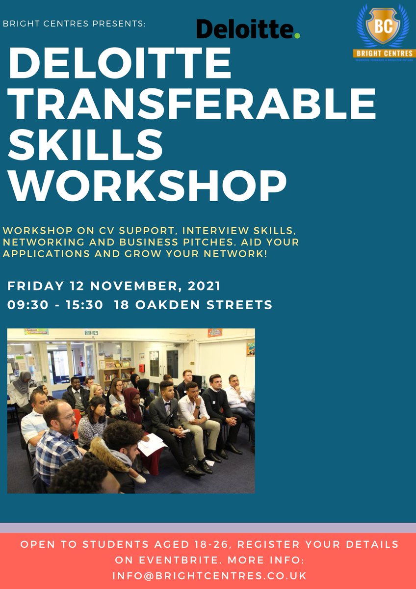 Brightcentres's tweet photo. Due to high demand, we have added a few more tickets for our Transferable Professional skills this Friday, please reserve now if you are 18-26! https://t.co/gXdMbXy3U5 https://t.co/FiweBsKJlP