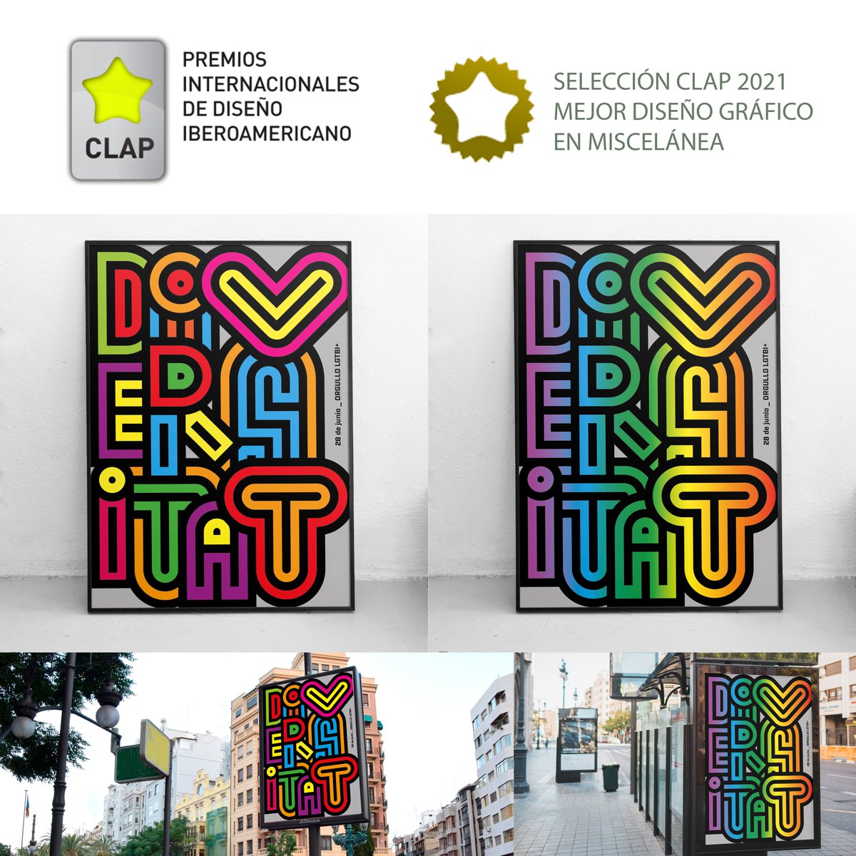 CarlosCreatias's tweet photo. Estamos de enhorabuena. @PremiosCLAP #PremiosClap #veredictas ##diseñografico #poster #design #GraphicDesign https://t.co/OxegPOHULz