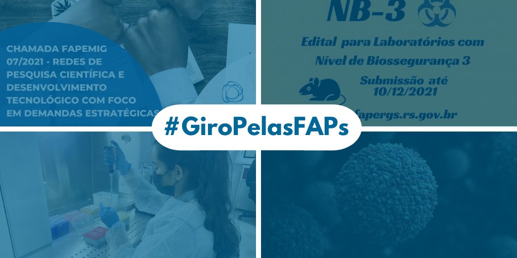 confapbr's tweet photo. 📢 #GiroPelasFAPs
Giro de notícias das Fundações Estaduais de Amparo à Pesquisa (FAPs) pelo Brasil: https://t.co/a5gwwaCQP3
@fapemig, @Fapergs, @facepe, #FAPDF https://t.co/K0L0IsBXvg
