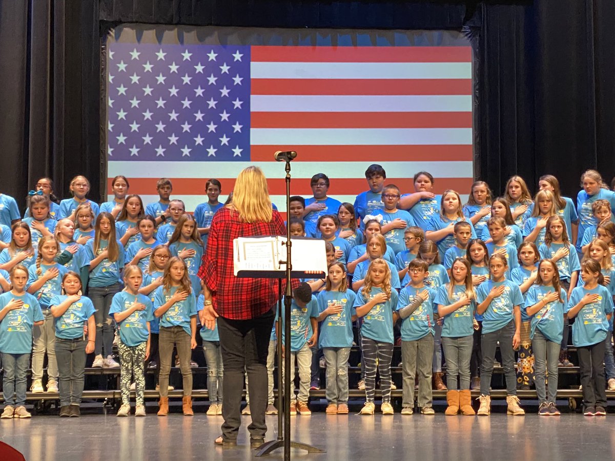 Alma_AISMusic's tweet photo. AIS a Honor Choir sings “Thank you, oh thank you, men and women brave &amp; strong.”🎶  @alma_ais https://t.co/tNyJVA3S9J