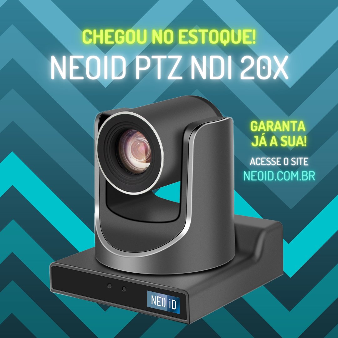 NEOiDTV's tweet photo. Chegou no estoque a queridinha da transmissão ao vivo. NEOiD PTZ NDI 20X! Corre que está acabando muito rápido! Garanta já a sua! https://t.co/p38NjWoRL7