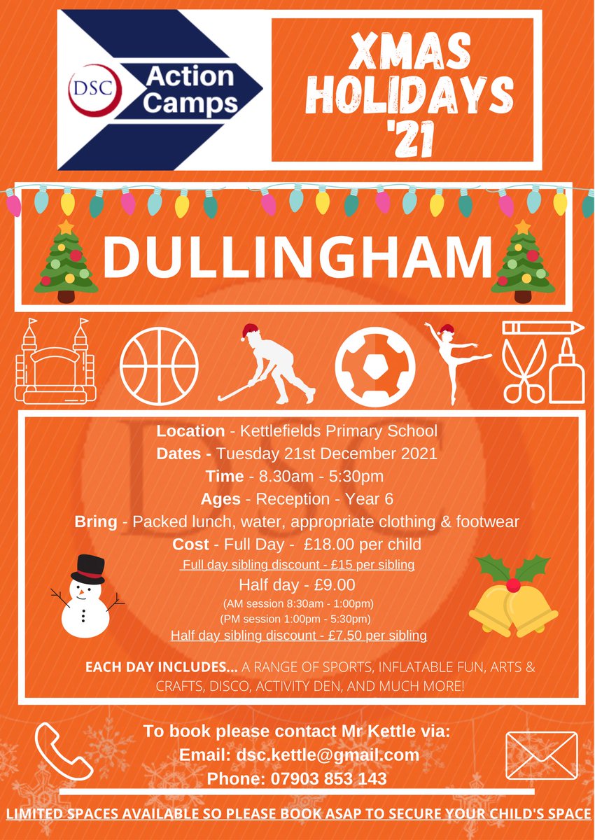 Dellar_SC's tweet image. DSC Christmas Action Camps continued…