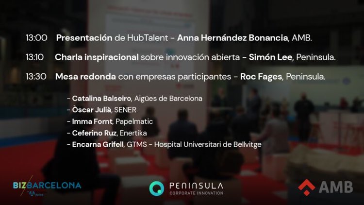 anahdezbonancia's tweet photo. Vine demà al #BizBarcelona i compartirem plataforma #HubTalent
Col.laboració publico-privada al Servei del #Talent i la #Innovació
@AgenciaEconAMB
@leesimon @rocfague
@anahdezbonancia
#HospitalUniversitariBellvitge
#AigüesdBarcelona #SENER, #Papelmatic y #Enertika
T’esperem⤵️ https://t.co/2YFxAimxle