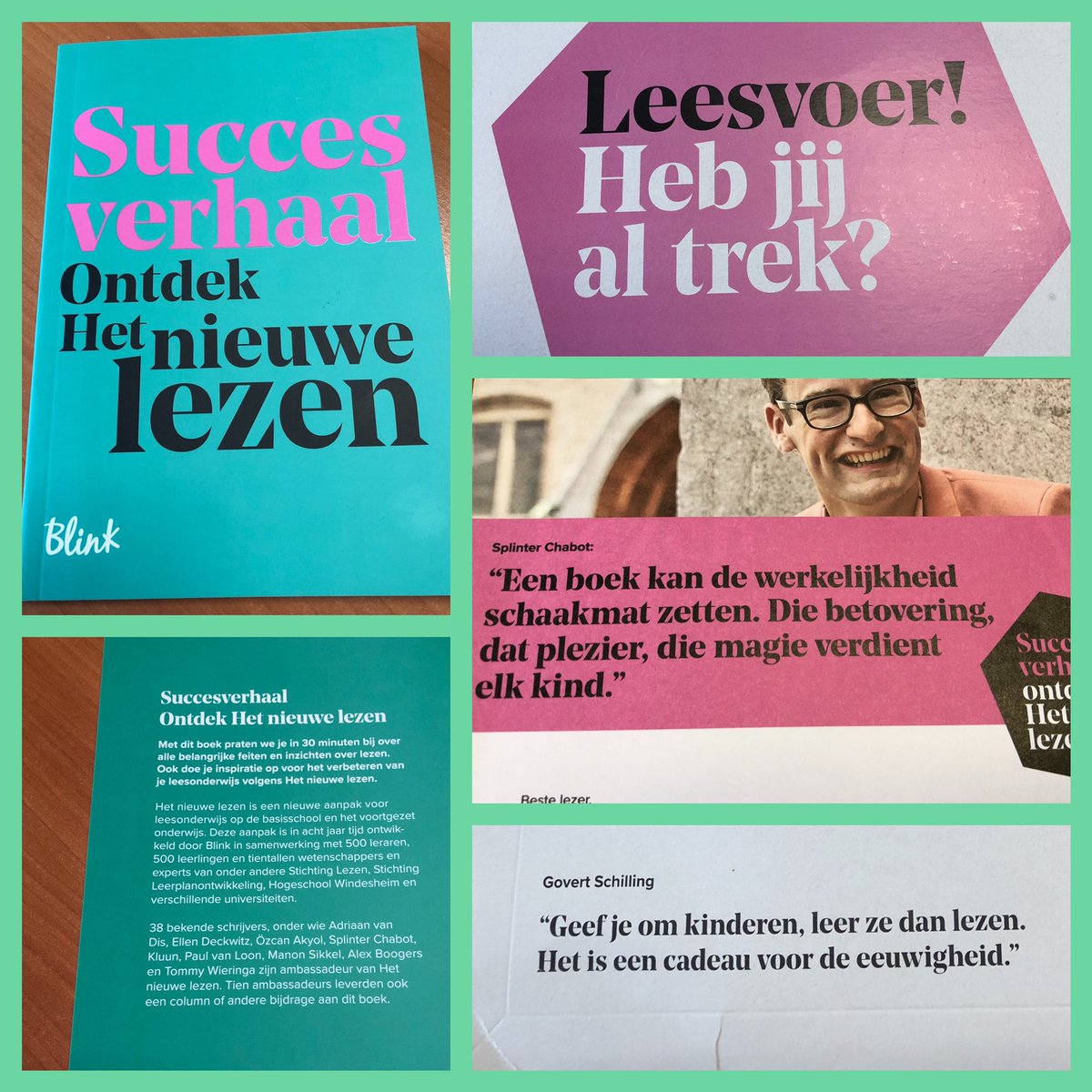 Bedankt <a href="/Blinkdeelt/">Blink</a>, voor dit toffe cadeautje bij de post! ❤️📚

Van de enveloppe met ‘leesvoer’ en mooie quote van <a href="/govertschilling/">★ govertschilling</a> werd ik al blij! 

Ik heb er zin in om te gaan lezen over het verbeteren van leesonderwijs volgens ‘Het nieuwe lezen’.
blink.nl/het-nieuwe-lez…