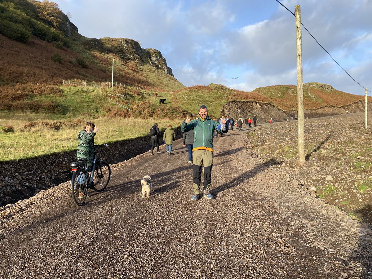A momentous occasion!The road connecting the north of Kerrera to the centre of the island is open! Residents are delighted and slightly in disbelief! We walked together as a community on the new road at the weekend to celebrate… it was emotional! @scottishislandsteam <a href="/scotgov/">Scottish Government</a>
